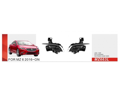 Противотуманки 2016-2018 (2 шт, LED) для Mazda 6 2012-2018