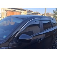 Ветровики с хромом Niken Luxury (4 шт) для Mazda CX-5 2012-2017 гг