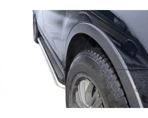 Боковые пороги Maydos V2 (2 шт., нерж) для Mazda CX-9 2007-2016 - 54636-11