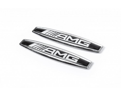 Наклейки на крила (2 шт, метал) AMG для Mercedes A-сlass W176 2012-2018 - 68647-11