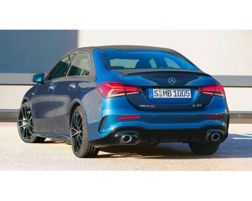 Задний диффузор с насадками (Дизайн A35 SD) для Mercedes A-сlass W177 2018- гг