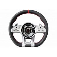 Руль AMG 2018-Style (черный -2026 красный, 4pin) для Mercedes A-class W177 2018- гг