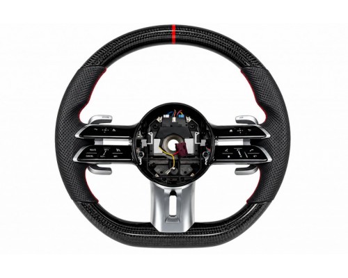 Руль AMG 2021-Style (Карбон, 3pin) для Mercedes B-class W246 2011-2018 гг