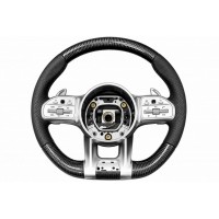 Руль AMG 2018-Style (Карбон -2026 Серые Кнопки, 3pin) для Mercedes B-class W246 2011-2018 гг