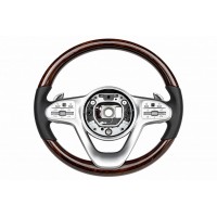 Руль Maybach-Style (Дерево -2026 Черный, 3pin) для Mercedes B-class W246 2011-2018 гг