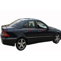 Окантовка стекол (нерж.) 4 шт, Sedan, OmsaLine - Італійська нержавіюча сталь для Mercedes C-class W203 2000-2007
