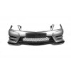 Накладка на передний бампер DPT V2 (2011-2015, черный глянец) для Mercedes C-class W204