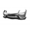 Накладка на передний бампер DPT V2 (2011-2015, черный глянец) для Mercedes C-class W204