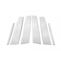 Накладки на дверные стойки (6 шт, нерж) для Mercedes C-class W204 2007-2015 гг