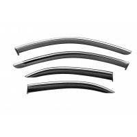 Ветровики с хромом Niken Luxury (4 шт) для Mercedes C-class W204 2007-2015 гг