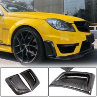Накладки на передній бампер (для AMG 2012-2014, Карбон) для Mercedes C-class W204 рр