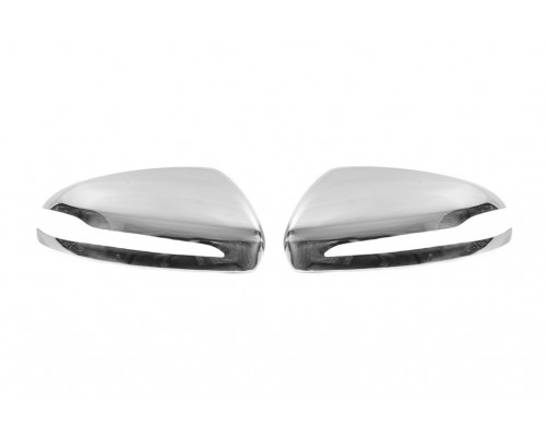 Накладки на зеркала (2 шт, нерж.) для Mercedes C-сlass W205 2014-2021 гг
