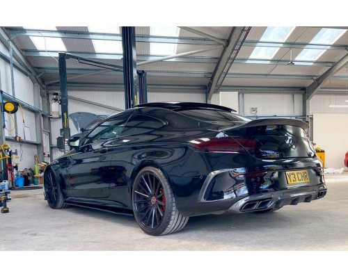 Задний диффузор с насадками Black (для Coupe дизайн AMG63) для Mercedes C-сlass W205 2014-2021 гг