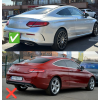 Задний диффузор с насадками Black (для Coupe дизайн AMG63) для Mercedes C-сlass W205 2014-2021 гг
