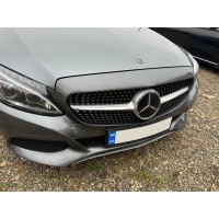 Передняя решетка Diamond Silver 2014-2018, с камерой для Mercedes C-сlass W205 2014-2021