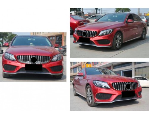 Передні грати GT 2014-2018, з камерою для Mercedes C-сlass W205 2014-2021 - 70915-11