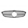 Передняя решетка AMG Silver 2018-2022, без камеры для Mercedes C-сlass W205 2014-2021