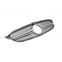 Передняя решетка AMG Silver 2018-2022, без камеры для Mercedes C-сlass W205 2014-2021