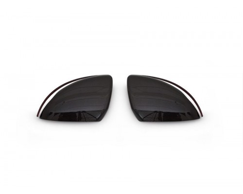 Накладки на зеркала (2 шт, карбон) для Mercedes C-сlass W205 2014-2021 гг.