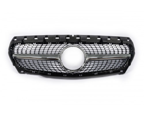 Передняя решетка (2013-2016, Diamond Silver) для Mercedes CLA C117 2013-2019 - 60410-11