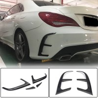 Накладки на задній бампер (для AMG-Line / CLA45 AMG SD 2013-2016, Карбон) для Mercedes CLA C117 рр