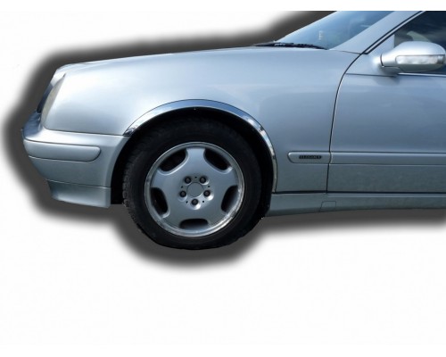 Накладки на арки (4 шт, нерж) для Mercedes CLK W208 1997-2002