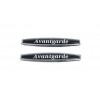 Наклейки на крыла (2 шт, металл) Avantgarde для Mercedes CLK W208 1997-2002 - 68664-11