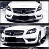 Накладка на передний бампер Lip V1 (для CLS63 AMG SD 2011-2014, Карбон) для Mercedes CLS C218