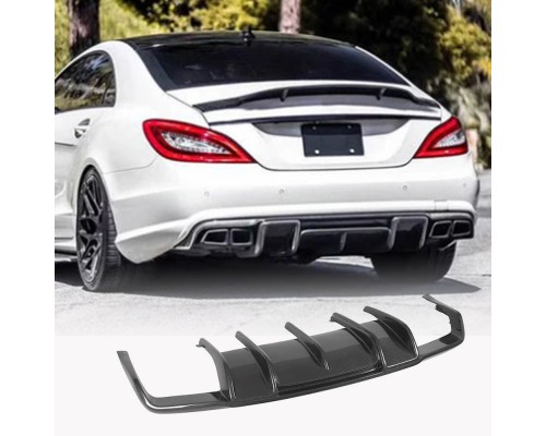 Диффузор заднего бампера для AMG-Line/CLS63 AMG 2011-2014, Карбон для Mercedes CLS C218