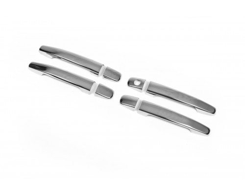 Накладки на ручки (4 шт, нерж) Carmos - Турецька сталь для Mercedes E-сlass W210 1995-2002 - 52874-11