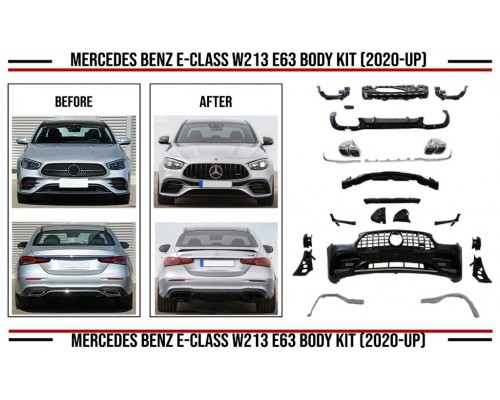 Комплект обвісів 2020-2022 AMG E63 для Mercedes E-сlass W213 2016 +︎