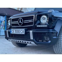 Передний бампер AMG (в сборе) G63 (хромированная сетка) для Mercedes G сlass W463 1990-2018