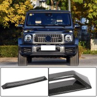 Накладка на передний бампер V2 (для G63 AMG, Сухой карбон) для Mercedes G class W463 2018-2024 гг