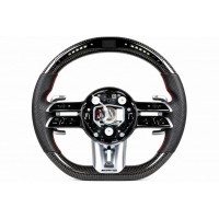 Руль AMG 2021-Style (Карбон, LED, 4pin) для Mercedes G class W463 2018-2024 гг