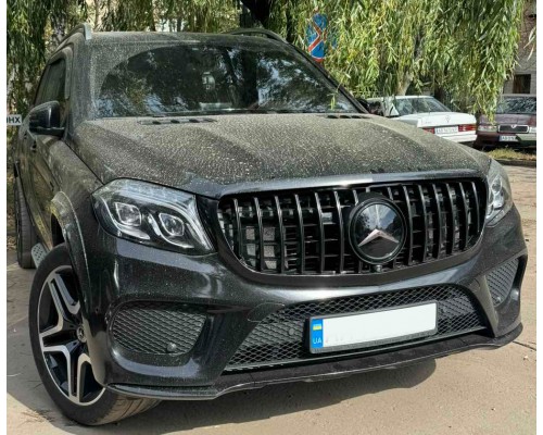 Передняя эмблема под стеклом, черная окантовка a0008880111 (для GLS) для Mercedes GL/GLS сlass X166