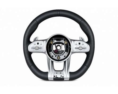 Руль AMG 2018-Style (черный, 3pin) для Mercedes GLA X156 2014-2019 гг