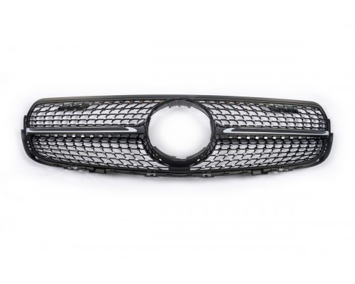 Передні грати 2015-2019 (Diamond Black) З місцем під камеру для Mercedes GLC coupe C253
