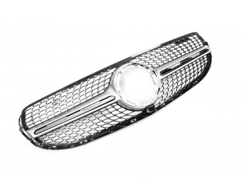Передні грати Diamond Silver (2020-2021) для Mercedes GLC coupe C253 - 74178-11