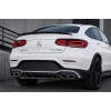 Задний диффузор с насадками Серебро (Дизайн AMG63 2020-2022) для Mercedes GLC coupe C253