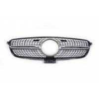 Тюнинг решетка радиатора (Diamond Silver) Без камеры для Mercedes GLE coupe C292 2015-2019