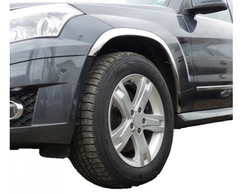 Накладки на арки (4 шт, нерж) для Mercedes GLK сlass X204
