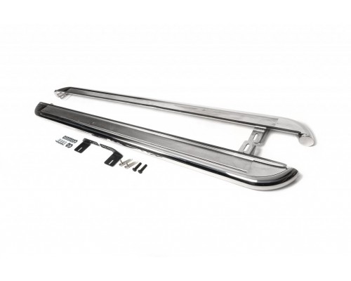 Бічні пороги Premium (2 шт., нерж.) d60 для Mercedes ML W163