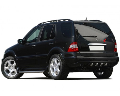 Накладка над номером (нерж) OmsaLine - Итальянская нержавейка для Mercedes ML W163 - 48633-11