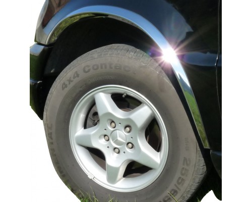 Накладки на арки (4 шт, нерж) для Mercedes ML W163 - 79066-11