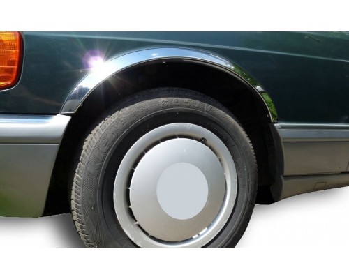 Накладки на арки (4 шт, нерж) для Mercedes S-сlass W126