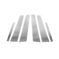 Накладки на дверные стойки (6 шт, нерж) для Mercedes S-сlass W221
