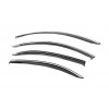 Ветровики с хромом Niken Luxury (Long, 4 шт) для Mercedes S-сlass W221