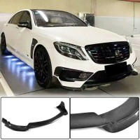 Накладка на передний бампер Lip (для S63 AMG 2014-2017, Карбон) для Mercedes S-class W222