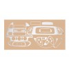 Mercedes Sprinter 1995-2006 (cdi, 2000-2006) Накладки на панель (Meric) Титан - 64922-11