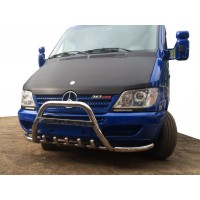 Кенгурятник с усами (нерж.) для Mercedes Sprinter 1995-2006